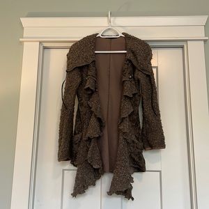 Taupe detailed cardigan